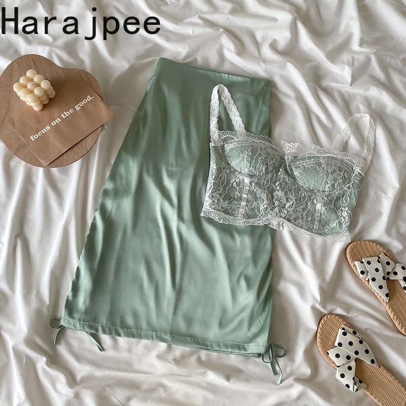 

Harajpee Mori Girl Pajamas Sweet Lace Suspender Camis Women Can Wear Out Summer Design Sleeveless Women French Chic Top Homewear
