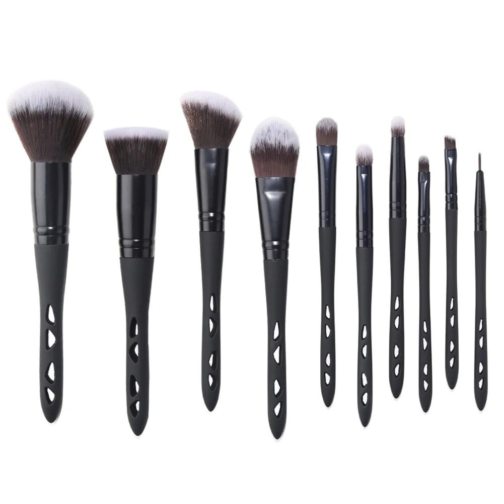 

Premium Makeup Brush Set for Foundation Blend Blush Concealer Eyeshadow, Black Soft Synthetic Fiber Bristles Makeup Brush Tools