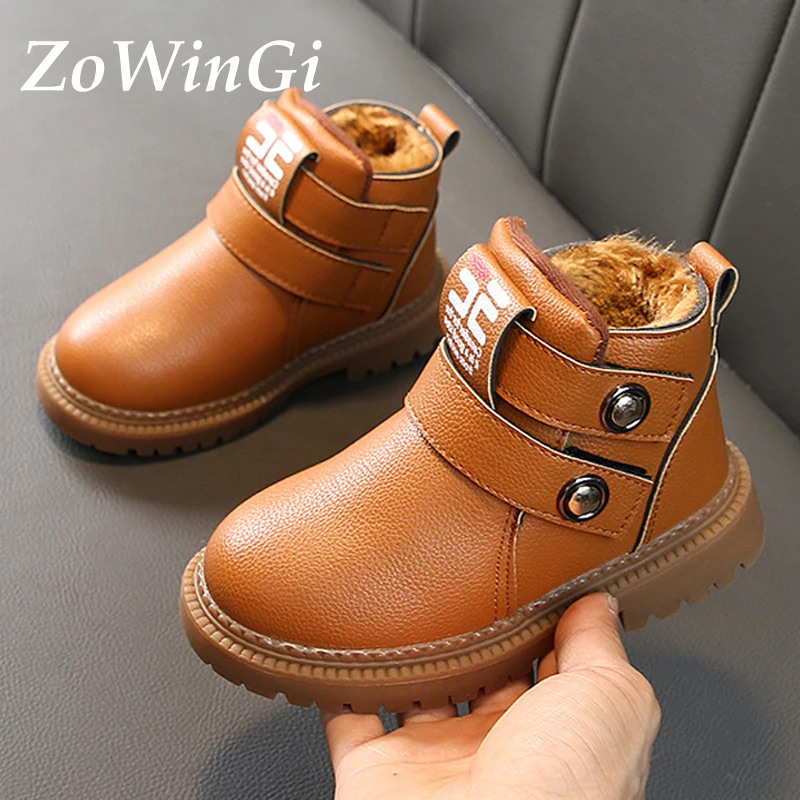 

Size 21-30 Children Winter Boots Warm Fur Kids Fashion Boots for Boys Shoes tenis infantil menina Girls Winter Boots Kids Shoes