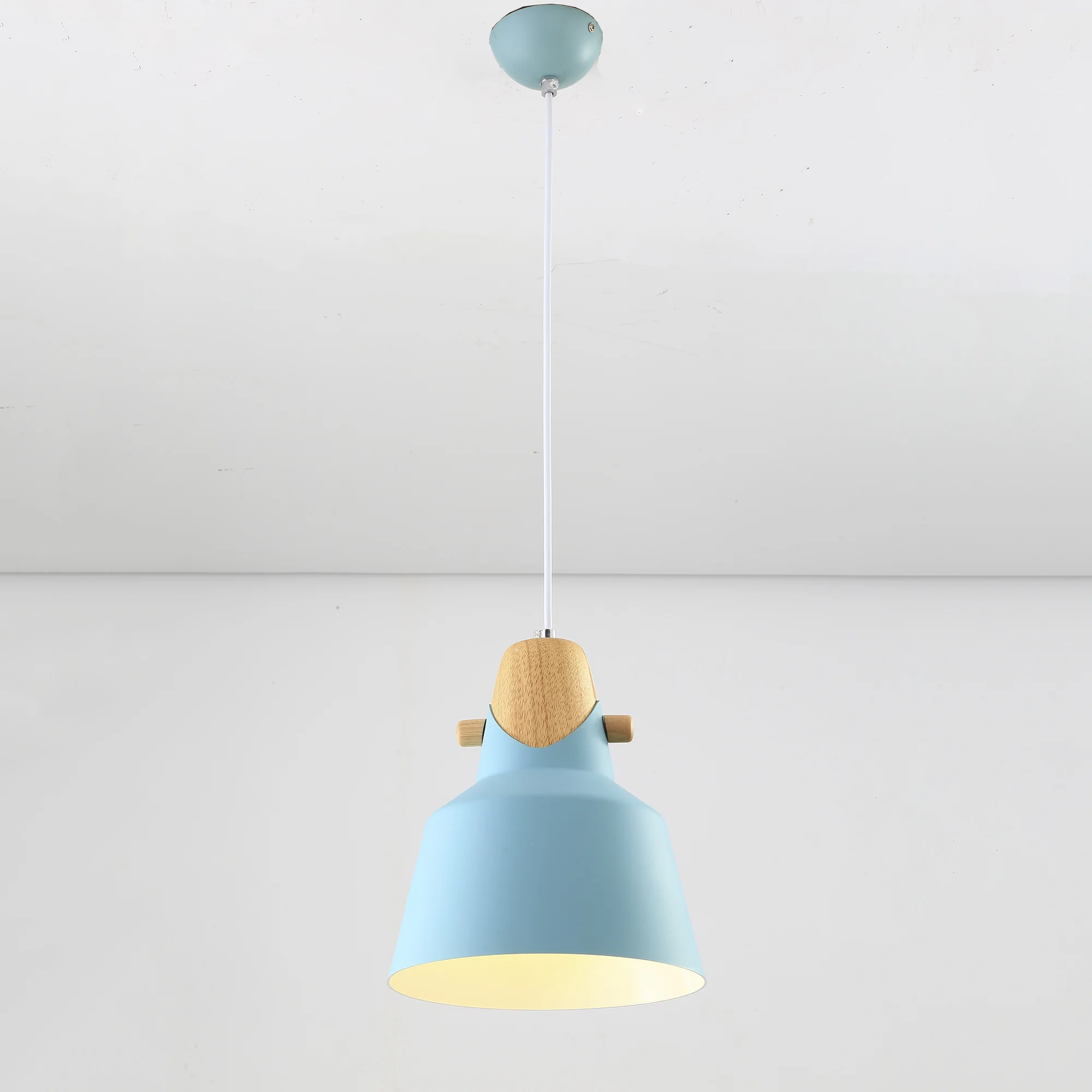 Металлическая Потолочная люстра цвета синего океана Подвесная лампа в Корейском