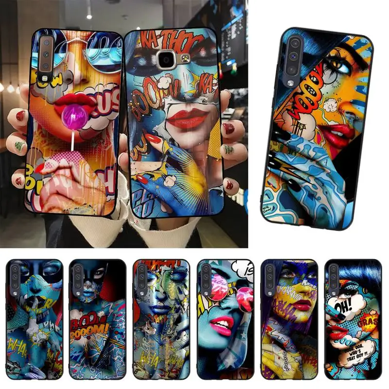 

Maiyaca graffiti background Silicone Black Phone Case For Samsung A51 A71 A40 A50 A70 A10 A20 A30 A6 A7 A8 A9