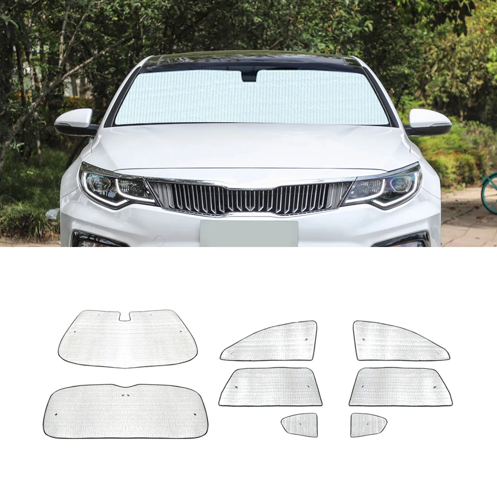 

For KIA K5 2016-2019 Auto Car Windshield Sunshade Sun UV Shield Block Cover One Set for Front Side Window Interior Accessories