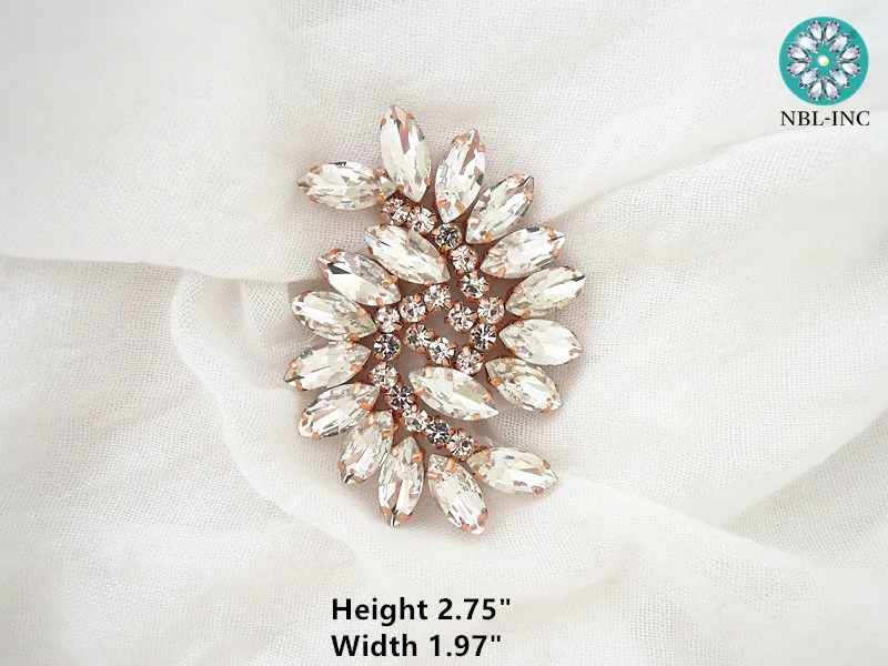 WDD0771 ROSE GOLD 2 шт./лот) стразы в форме банта, аппликация, цвет серебристый, розовый, золотистый, для платья, аксессуары для волос, сделай сам, железо на WDD0830 - Цвет: WDD0771 ROSE GOLD