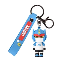 4 colors cute cartoon transformation keychain lovely robot key chain for women bag charm pendant key ring gifts jewelry