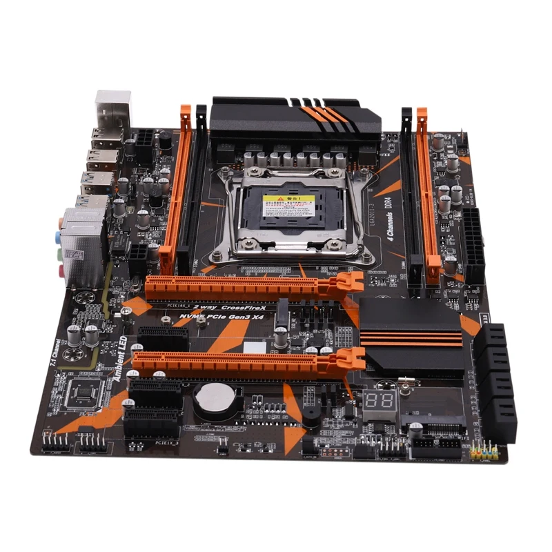 Материнская плата X99 4-канальная DDR4 2133/2400/2800 32 ГБ ОЗУ NVME SSD M.2 SATA2.0 USB3.0 PCIE16X слоты для