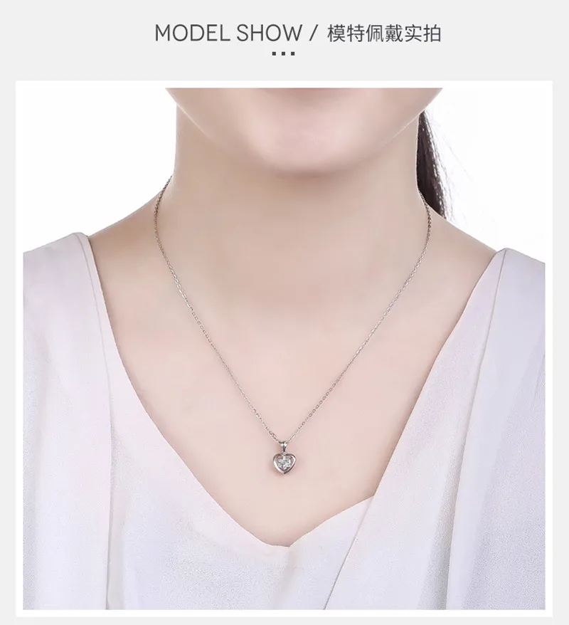 Ожерелье женское из серебра 925 пробы с кулоном в форме сердца | Украшения и