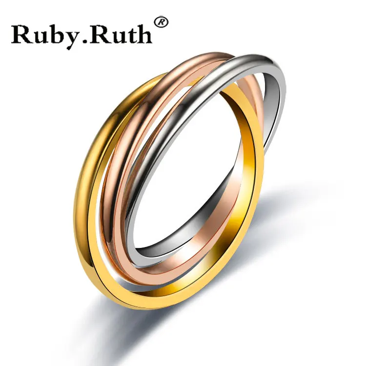 Женские кружевные кольца из нержавеющей стали 3 набора|Обручальные кольца| |