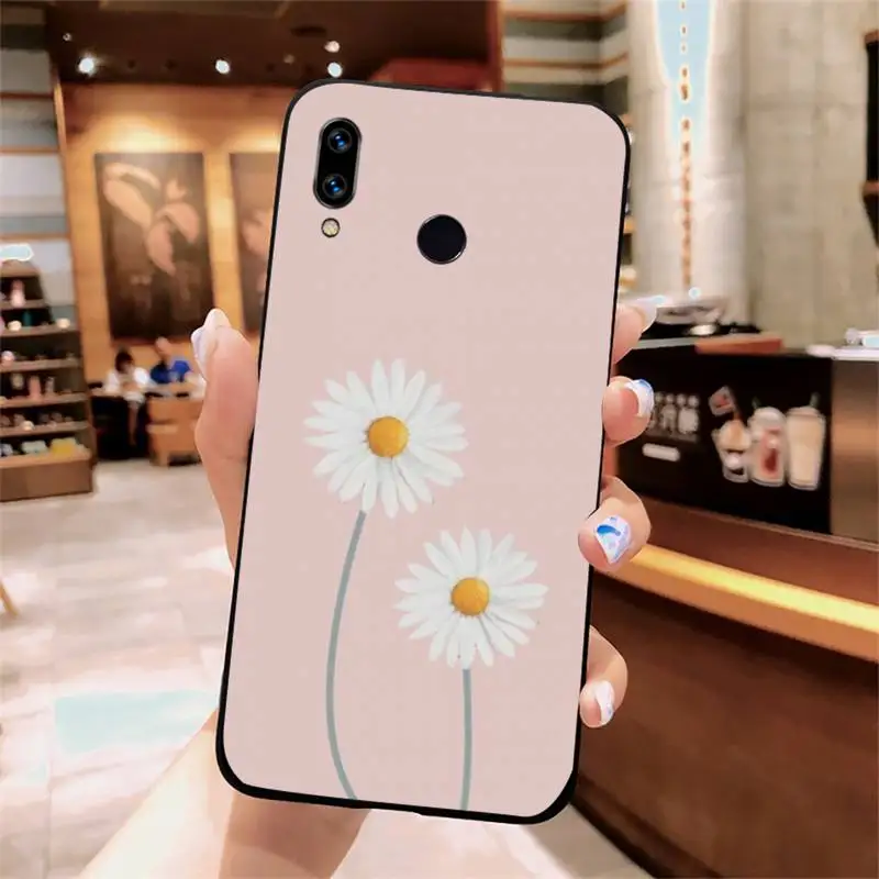 

daisy flower pink high quality Phone Case For Xiaomi Redmi note 7 8 9 t k30 max3 9 s 10 pro lite