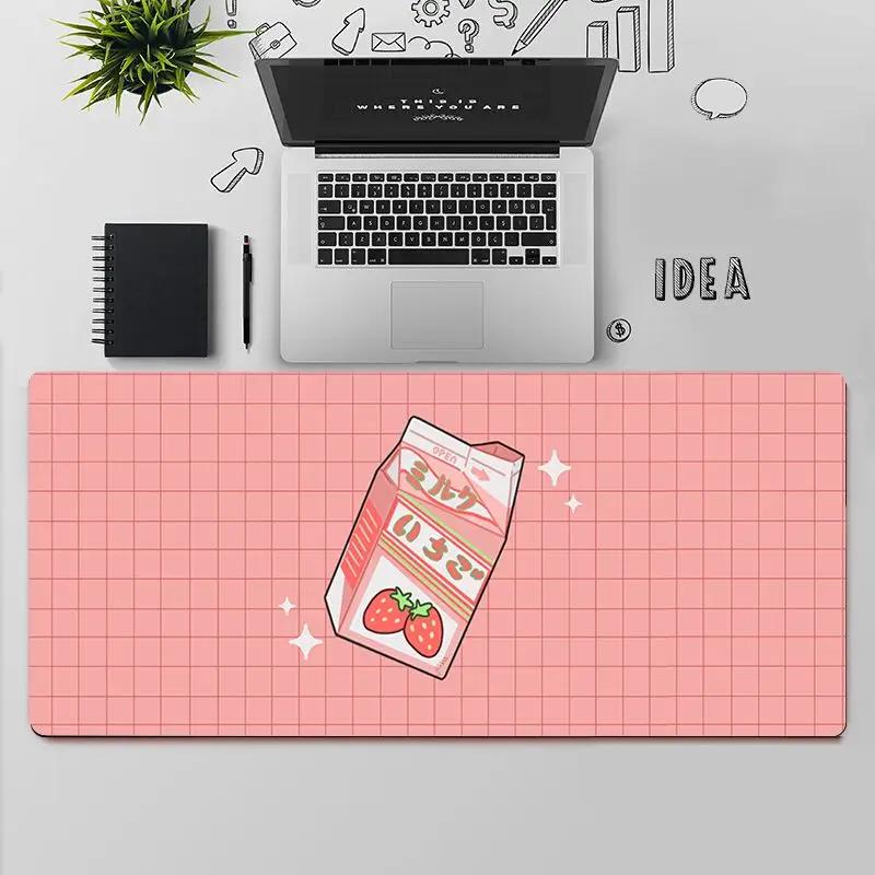 

YNDFCNB Top Quality Cute Japanese Strawberry Milk Beautiful Anime Mouse Mat Free Shipping Large Mouse Pad Keyboards Mat