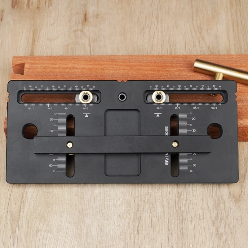 

Woodworking Template Drill Guide Locator Auxiliary Handle Positioning Dowel Drilling Jig Door Knobs Pulls Installation Hand C7AD