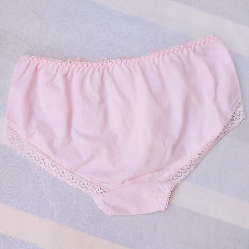 Трусы брифы женские и мужские кружевные нижнее белье сетчатые с цветами розового