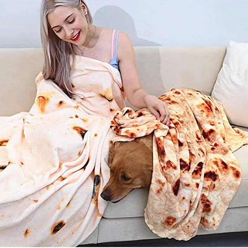 Мягкие теплые фланелевые одеяла Burrito г/м2 круглые дорожные из кораллового флиса