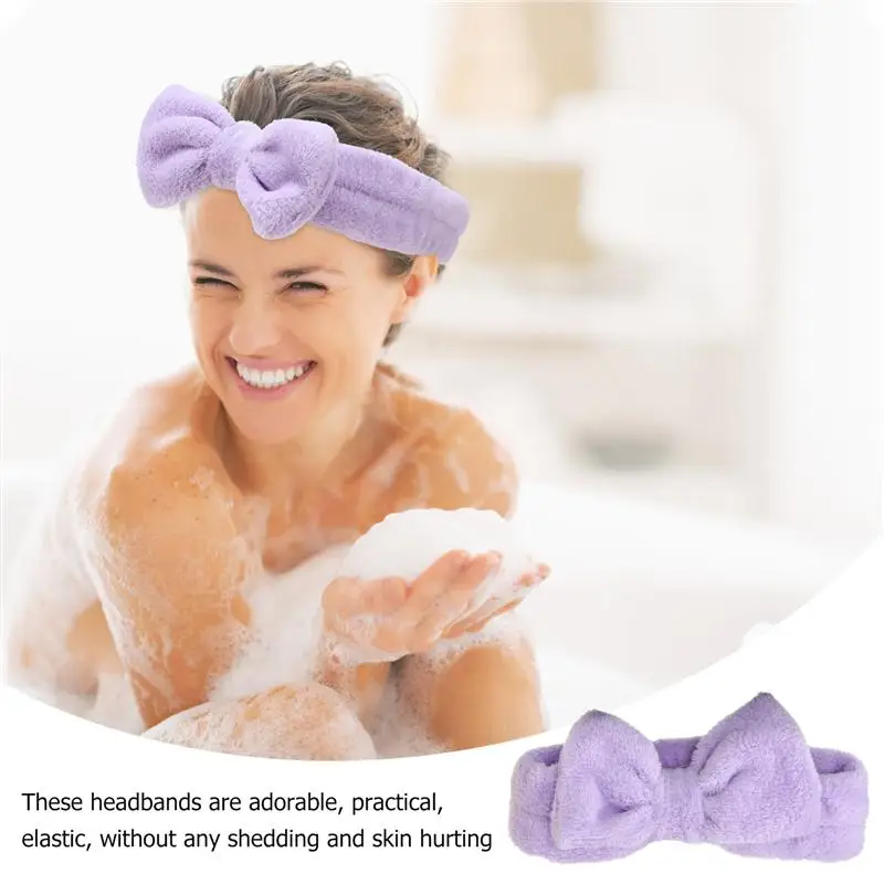 

6Pcs Bowknot Headband Practical Adorable Durable Makeup Headband Spa Facial Headband for Girl Womne