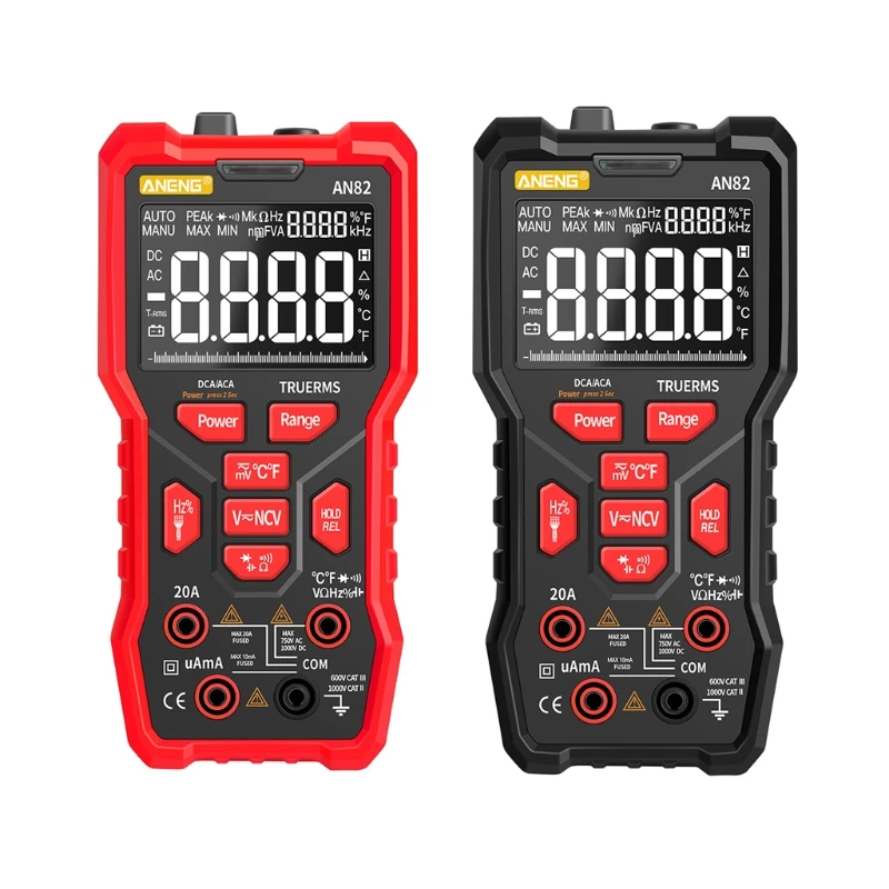 AN82 Multimeter 9999 Counts Tester AC/DC Voltage Ammeter DIY Transistor Capacitor NCV Testers True RMS Auto/Manual Test | Инструменты
