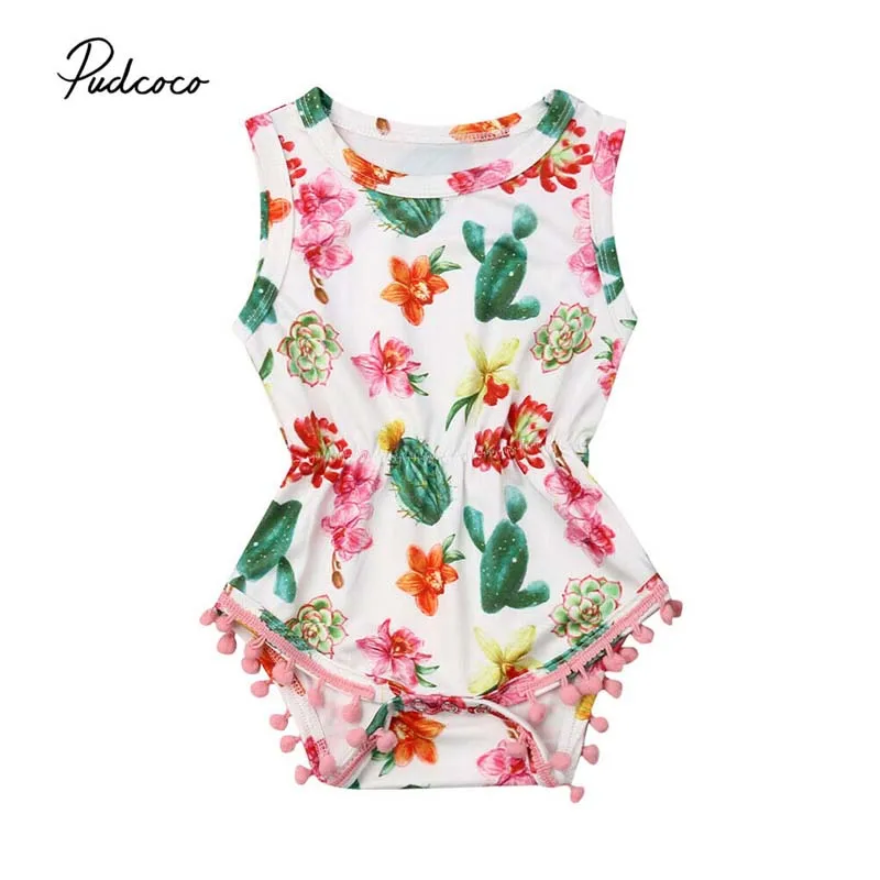 Детский комбинезон с кисточками и КАКТУСОМ для маленьких девочек на лето 2019|Боди