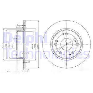 

DELPHI BG3964 DISC REAR 03 ACCORD 2.0-2.4