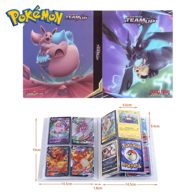 

240Pcs Pokemon Card Holder 30 Pages Binder Folder Loaded List Toy Gift for Pokemon Cards Album Book Game Characters Collections