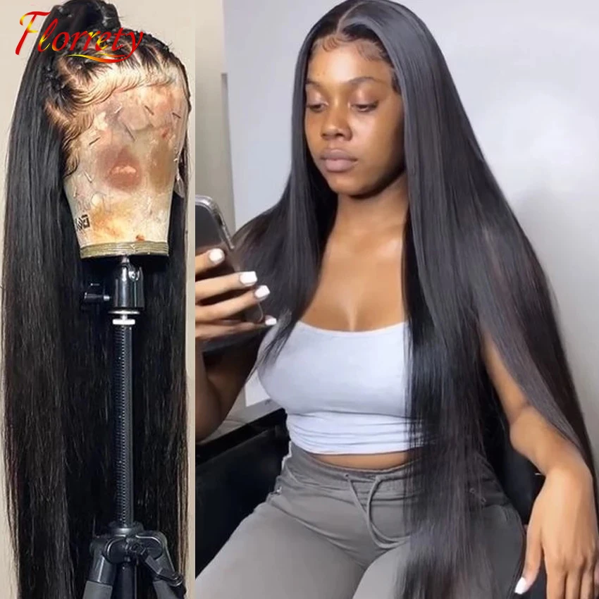 

30inch Wig Malaysian Straight Human Hair Wigs 13x4 Lace Front Human Hair Wig Lace Closure Wig Preplucked For Black Women