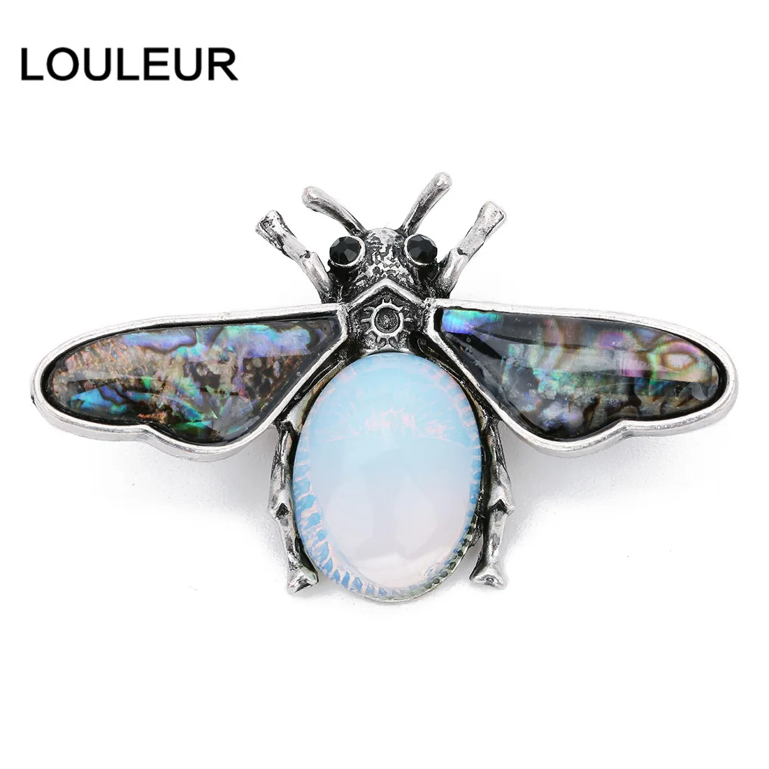LOULEUR, модный пчелиный натуральный камень, жемчужный кулон в виде раковины абалона, двойное использование, подвеска, ювелирные изделия, изготовление для женщин