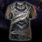 Модная уличная Летняя Повседневная футболка унисекс, футболка с 3D принтом рыцаря средневековой доспехи, рыцаря темпланера, Харадзюку, рубашка с коротким рукавом