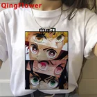 Футболка мужская повседневная с рисунком, милая рубашка с принтом демонов, рассекающих киметану, No Yaiba Tanjiro Kamado ulzzang