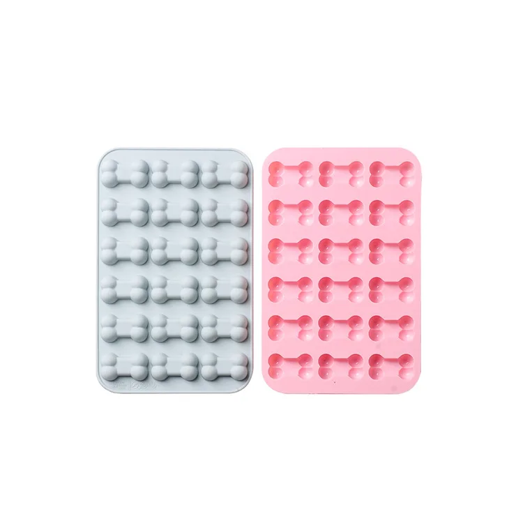 

18 dog bone silicone chocolate mold Bone ice grid pudding candy homemade cake mold Home kitchen oven baking tools