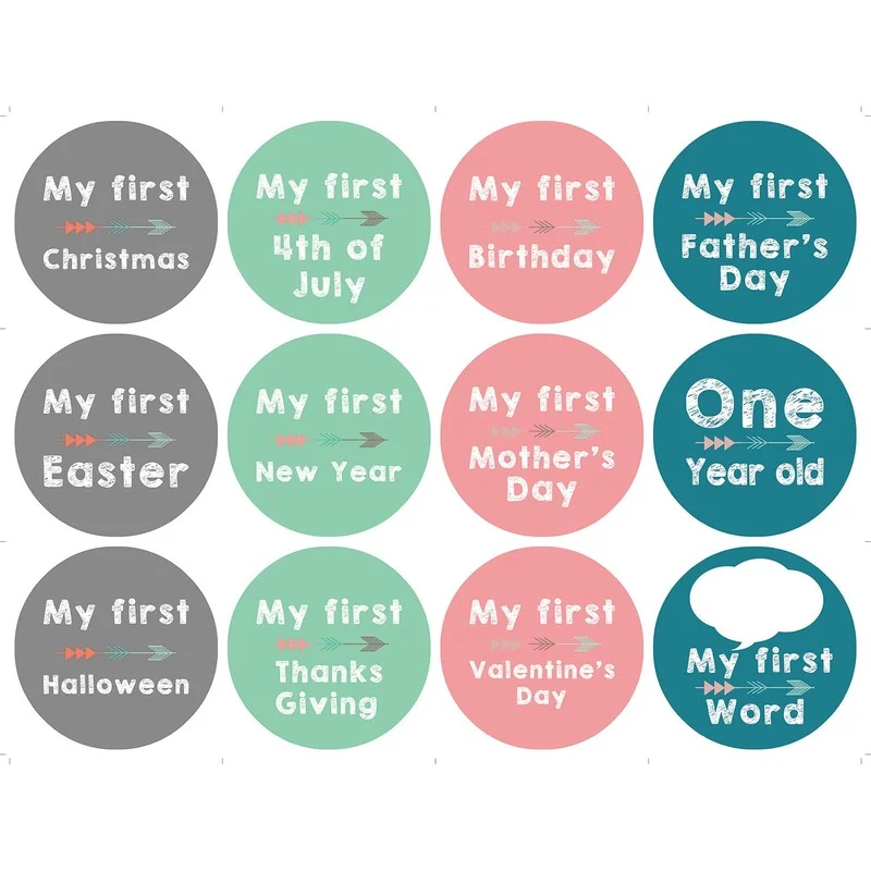 

Month Sticker Card Newborn Baby Photography Milestone Photo Card Prop Number Tool Child Memorial Milestone Photo Month