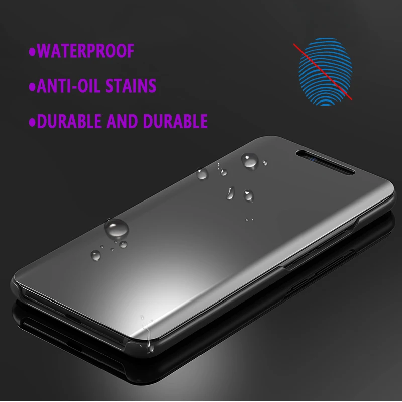 Умный прозрачный зеркальный кожаный чехол подставка Tiptop для телефона Samsung Galaxy