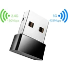 Беспроводной AC600Mbps USB WiFi5 адаптер 5G2,4 ГГц Wi-Fi для настольных ПКноутбук нано-Совместимость с операционными системами Windows XP788.110 Mac OS