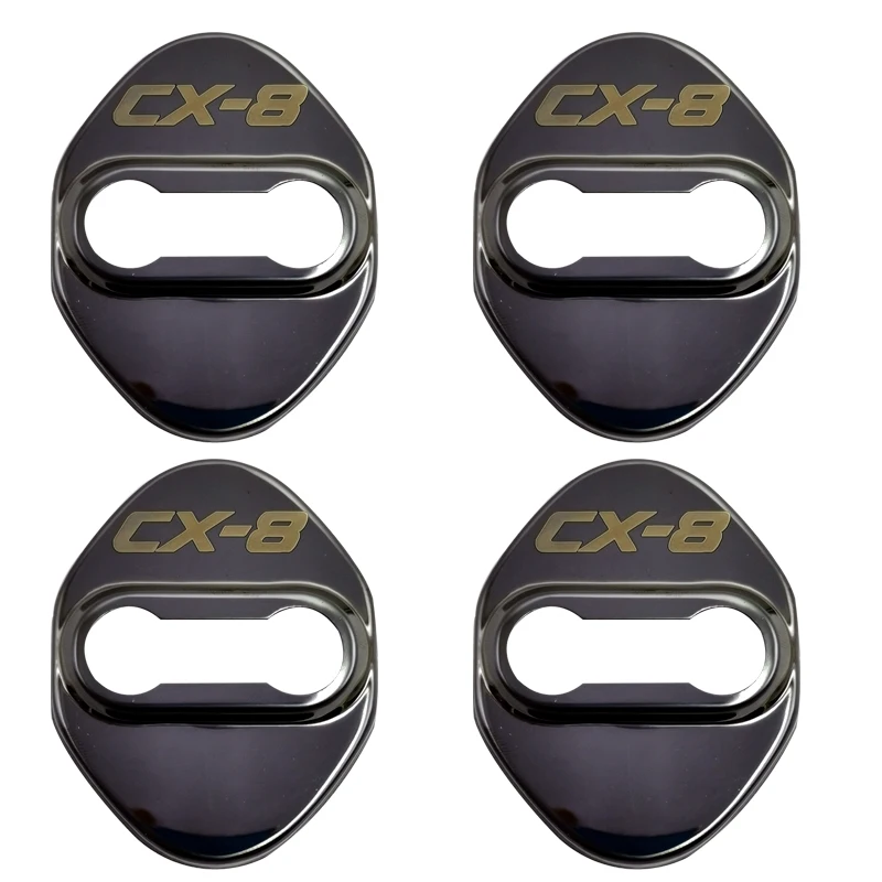 FLYJ 4 шт. замок двери автомобиля стикер крышка защищает крышку пряжки для Mazda CX 3 5 8 9