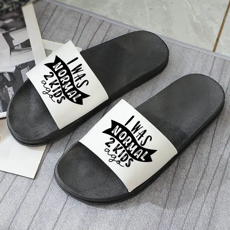 

Shoes For Women Letters Printe Indoor Home Slippers Summer Sandals Non-Slip Flat Beach Bathroom Flip Flop Fashion Ladies shoes