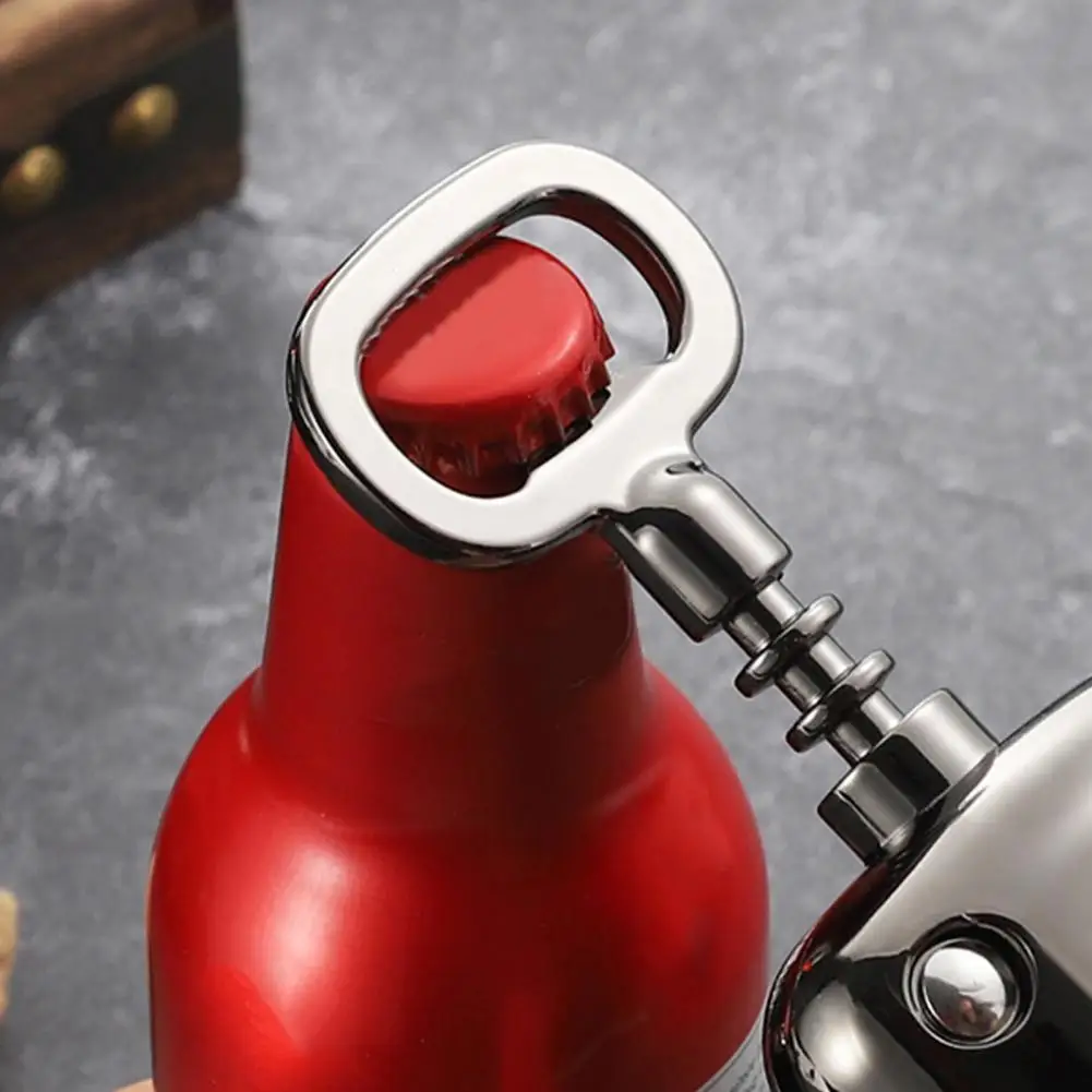 

Hot Sales Wine Bottle Opener Multifunctional Polish Surface Alloy Easy-grip Red Wine Corkscrews for Kitchen