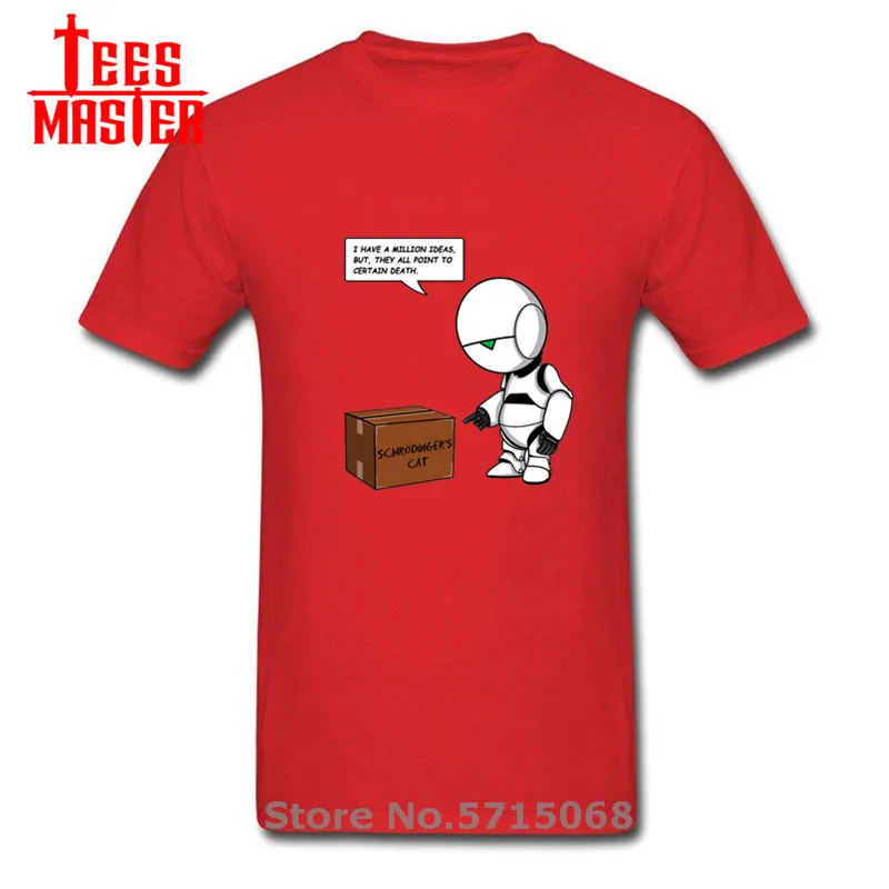Размер плюс 3XL Марвин пессимист робот параноик футболка Забавный дизайн с