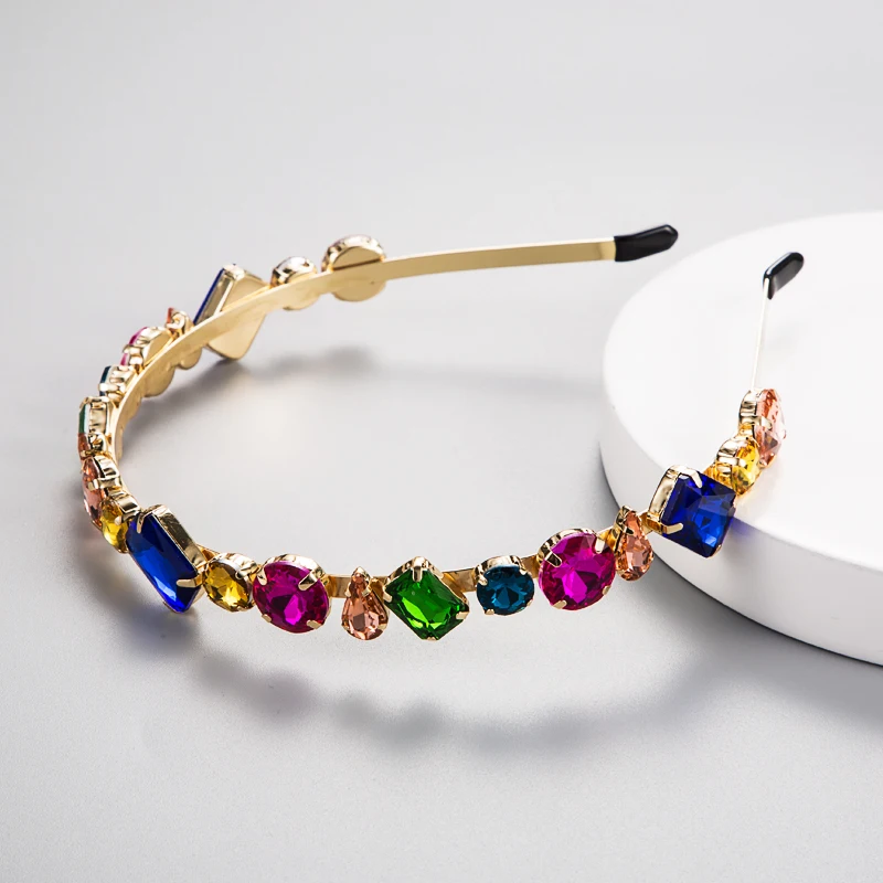 Кристальные барочные ободки для женщин с бриллиантами.