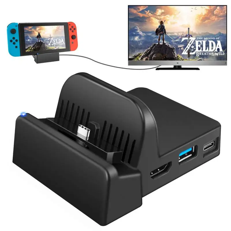 

Портативный ТВ-выход, конвертер для Nintendo Switch, док-станция для зарядки, мини-держатель, зарядная станция для Nintendo Switch