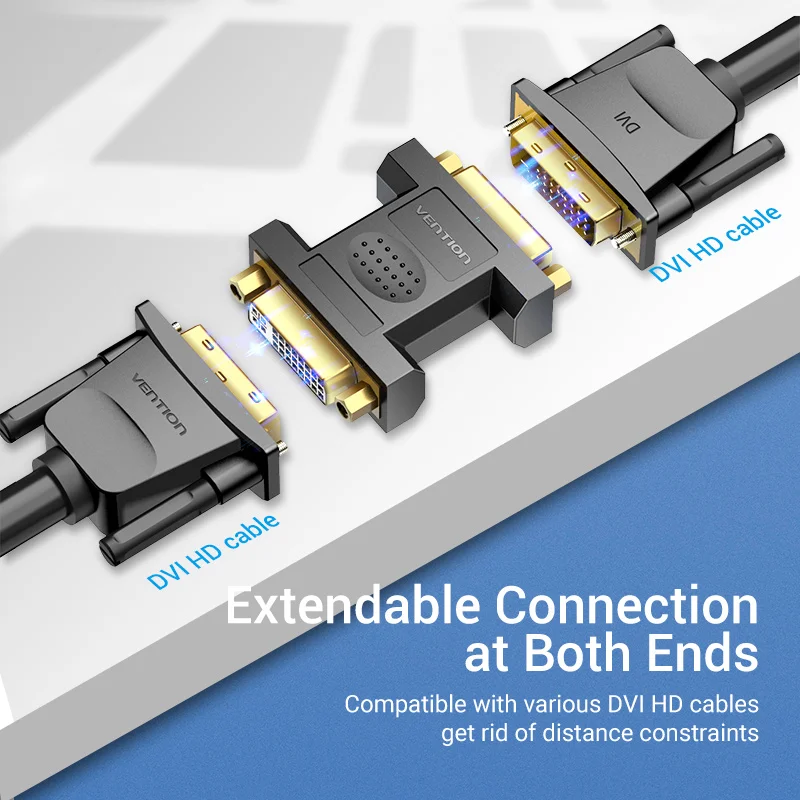 Адаптер Vention DVI адаптер Мама мама 1080P удлинитель 24 + 5 переходник для HDTV ПК