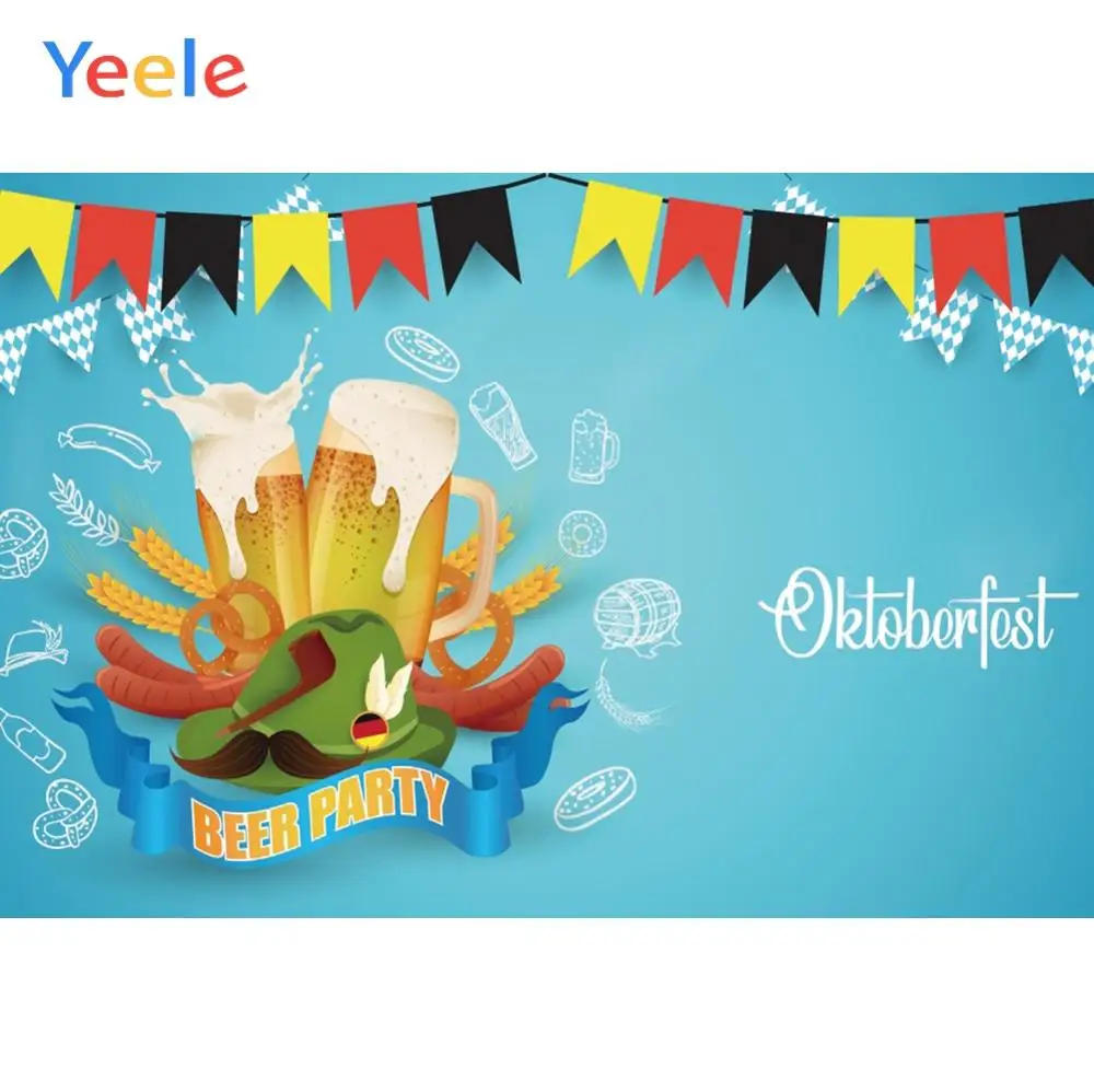 Yeele Октоберфест плакат еда деревянные колбасные изделия вечерние украшения