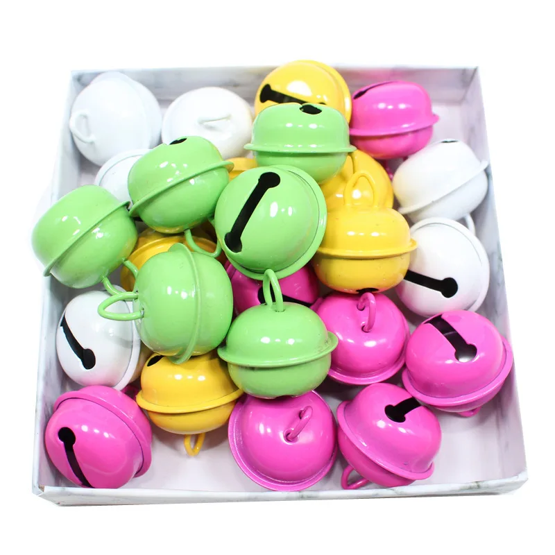

10pcs! 22mm Metal Jingle Bells Painted Color for DIY Keychain pet dog Christmas tree Decor Crafts Accessories Ornaments bead