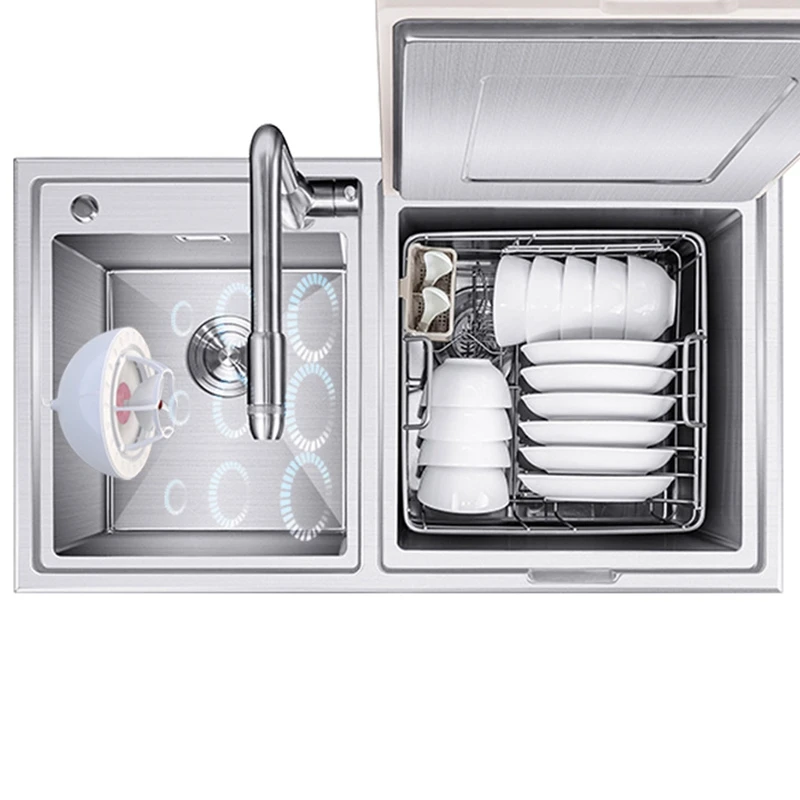 

3Pcs Mini Dishwasher Portable Dish Washer USB Charging Kitchen Fruit Vegetable Washer High Pressure Water Cleaner