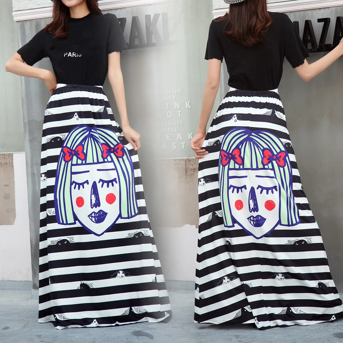 Юбка Bonjean Женская длинная плотная модная удлиненная с талией мышкой для молодых