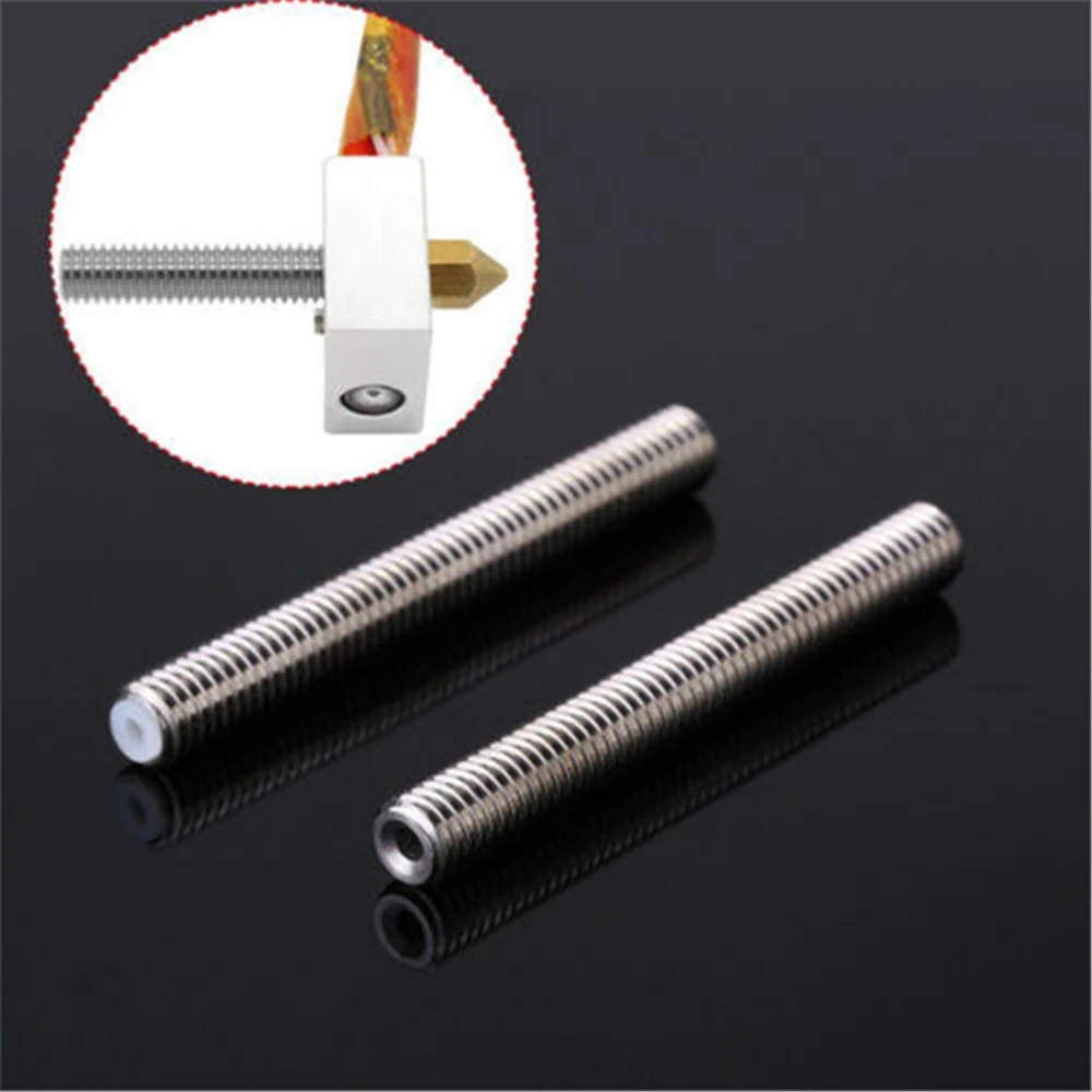 

MK8 MK9 PTFE Throat Stainless Steel M6 6*40mm Threaded For 1.75mm Filament 3D Printer Parts
