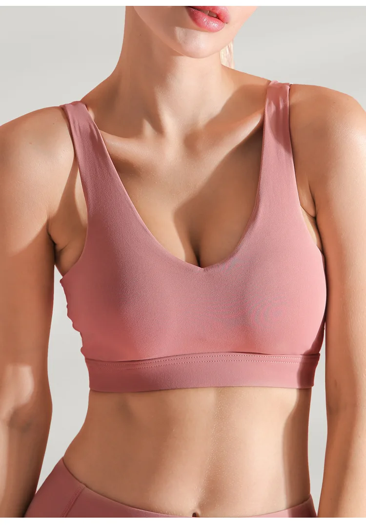 

Seamless Yoga Bra Woman Shirt Cross Back Padded Running Sleeveless Racer Back Sports Back Cross Underwear Vest Top Sportswear