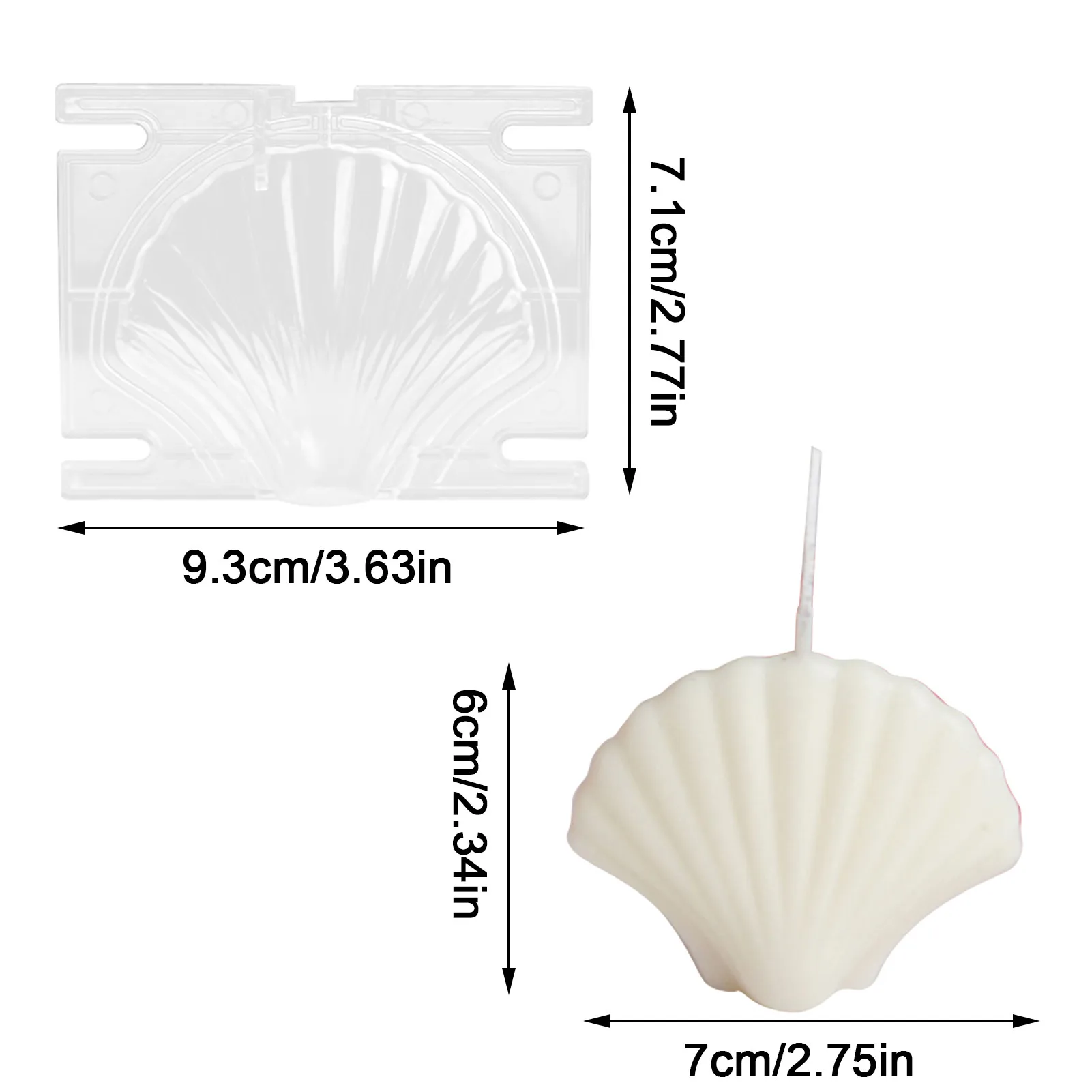 

Handmade Scented Candle Mold DIY Shell Aroma Candle Mold Three-dimensional Shell Mold Candle Making Molds