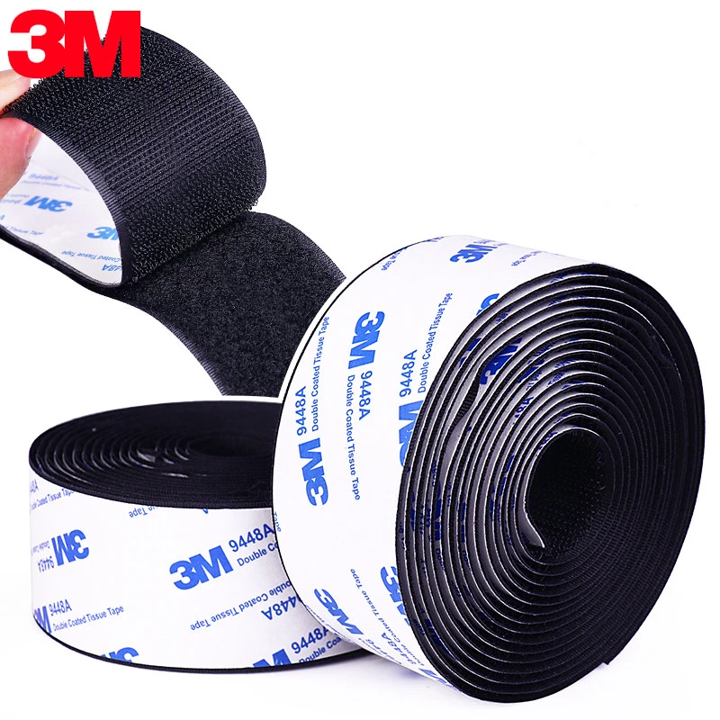 

Strong Velcros Self Adhesive Fastener Tape Hook and Loop Nylon Sticker Velcros Tape Adhesive with Glue for DIY 16~110mm 50cm