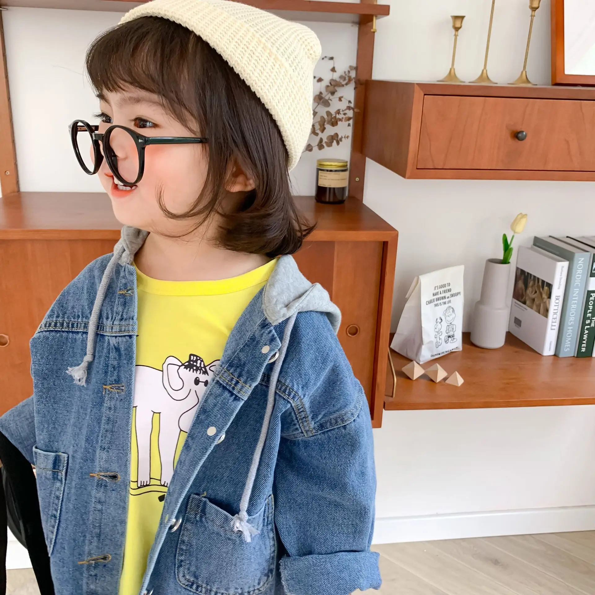 Джинсовые куртки для мальчиков и девочек Осенний Джинсовый плащ 2020 рубашка с