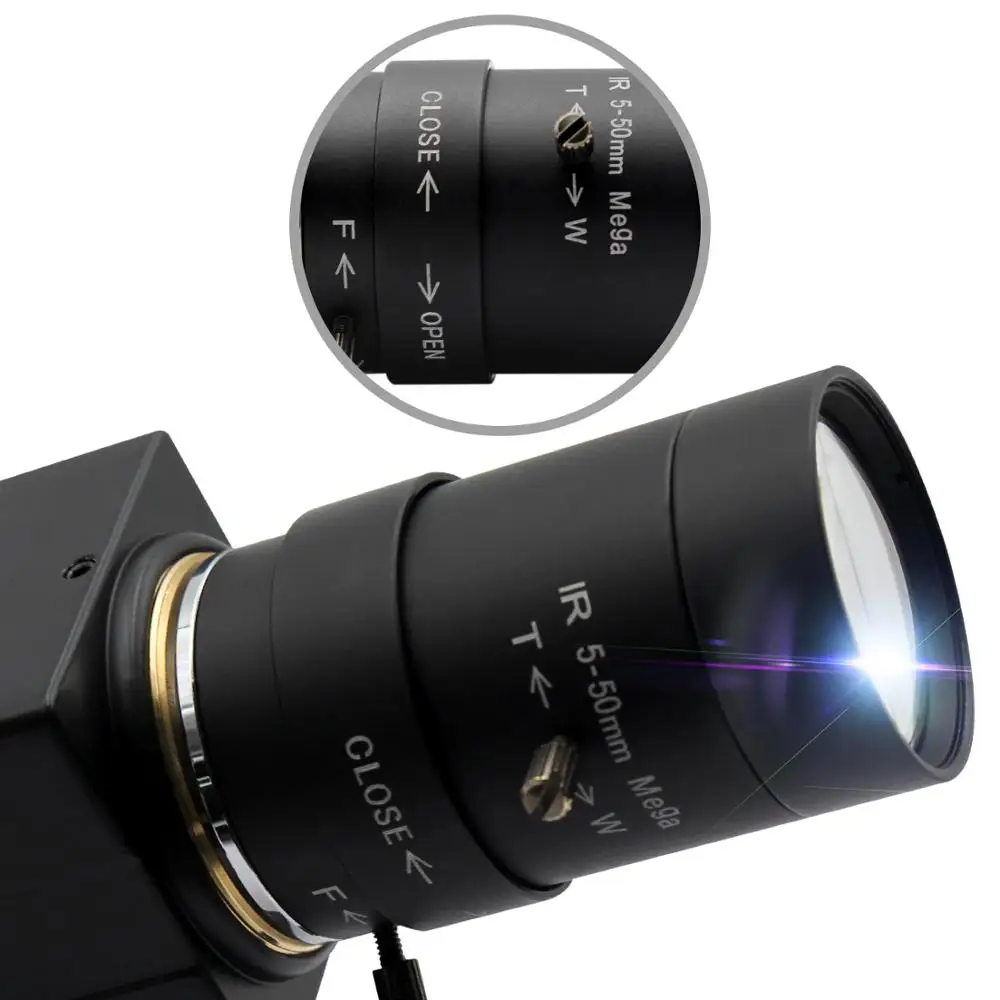 2MP 1080P HD USB2.0 веб-камера OmniVision CMOS OV2710 5-50 мм варифокальный объектив Мини CCTV