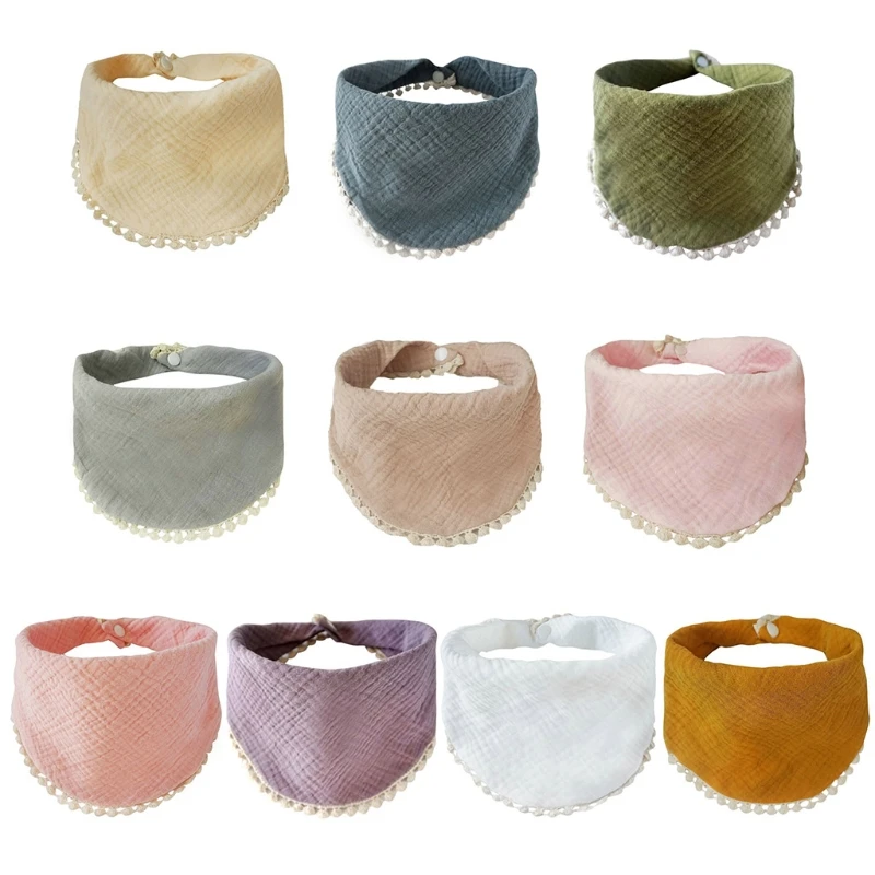 

Baby Infants Feeding Bibs Soft Pure Cotton Bandana Saliva Towel Toddler Triangle Drool Scarf Newborn Burp Cloth Shower Gifts