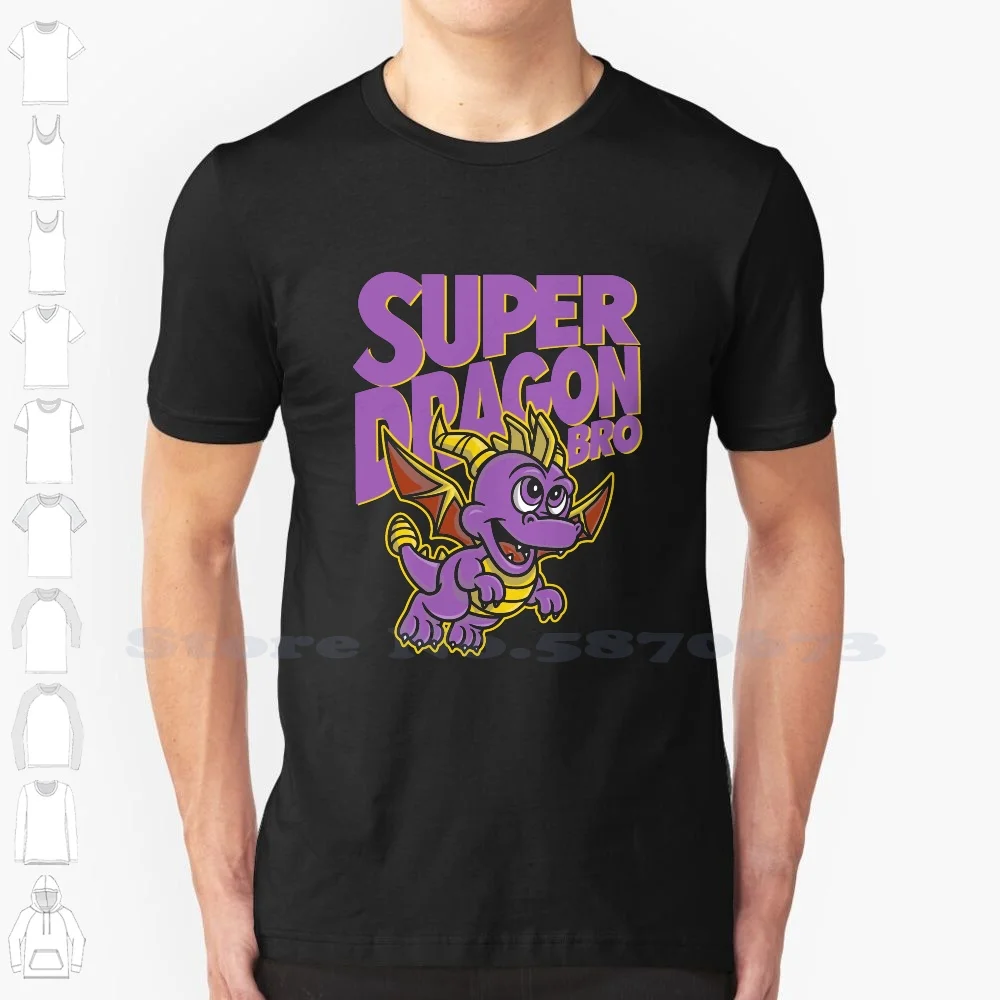 

Забавная летняя футболка Super Dragon Bro для мужчин и женщин, Мужская футболка с мультяшным драконом, огнем, льдом, фэнтези, играми Ps2, Playstation