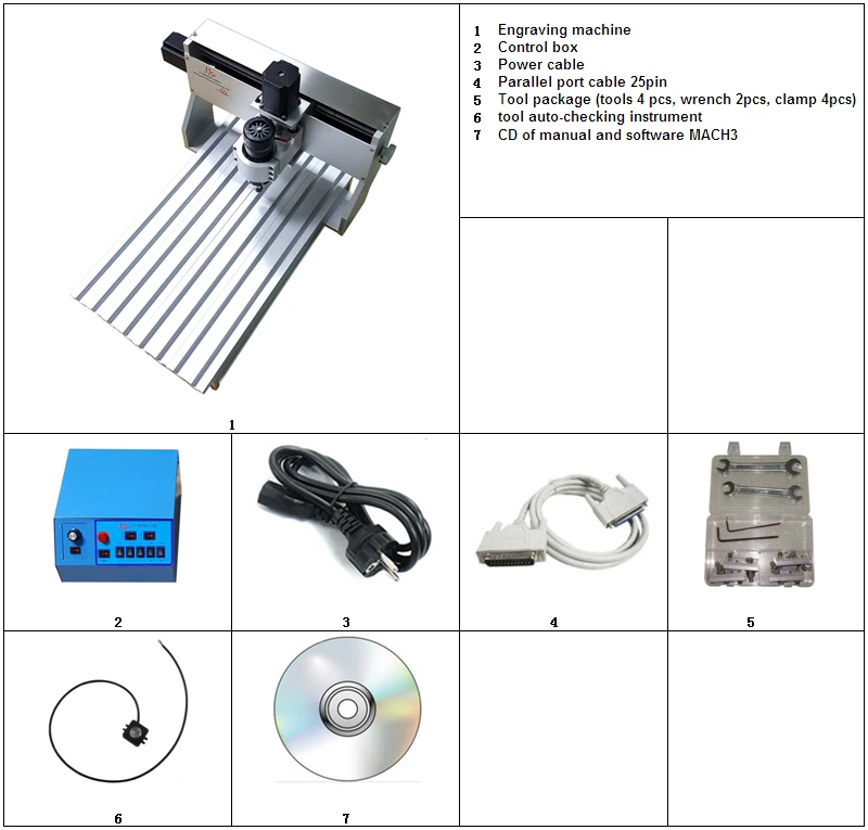 3 осевой токарный станок с ЧПУ 3020Z 500 Вт шпиндель шариковым винтом|Фрезы по дереву|