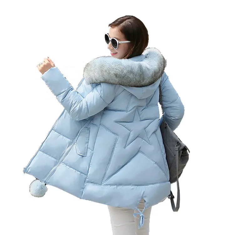 Новый зимний женский хлопковый костюм тонкое длинное хлопковое пальто женская